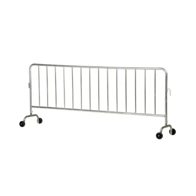 Vestil PRAIL-102-HD-G-WW Steel Heavy Duty Crowd Control Interlocking Barrier with Wheeled Feet
