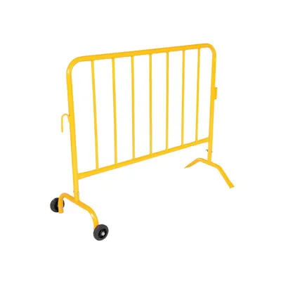 Vestil PRAIL-48-Y-W Steel Crowd Control Interlocking Barrier with Feet