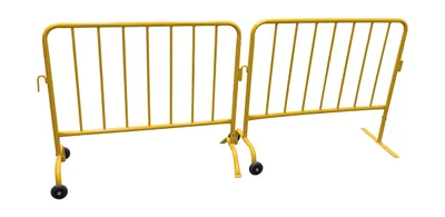 Vestil PRAIL-48-Y-WF crowd control shown from an alternate angle