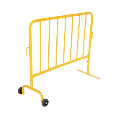 Vestil PRAIL-48-Y-WF Steel Crowd Control Interlocking Barrier with Feet