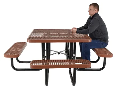 Vestil PT-MX-ST-46-BN picnic table shown from an alternate angle