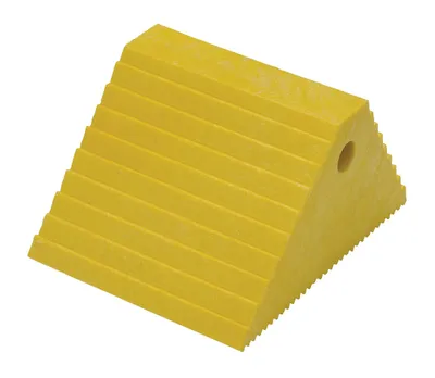 Vestil PWC-DS-YL wheel chock shown from an alternate angle