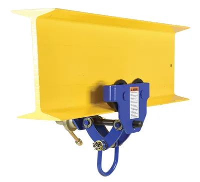 Vestil QIT-06 i beam trolley shown from an alternate angle