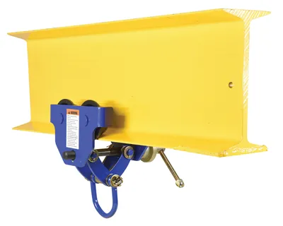 Vestil QIT-06 i beam trolley shown from an alternate angle