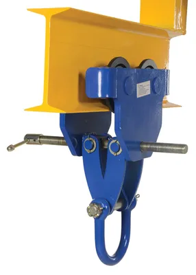 Vestil QIT-2 i beam trolley shown from an alternate angle