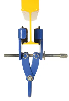 Vestil QIT-2 i beam trolley shown from an alternate angle