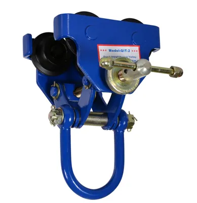 Vestil QIT-2 i beam trolley shown from an alternate angle