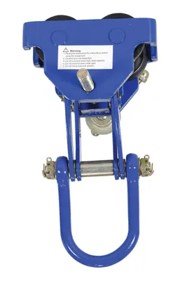 Vestil QIT-4 i beam trolley shown from an alternate angle