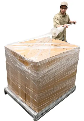 Vestil QW-1 stretch wrapping shown from an alternate angle