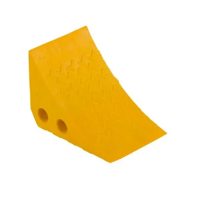 Vestil PWC-Y Recycled Polypropylene Plastic Wheel Chock (1)