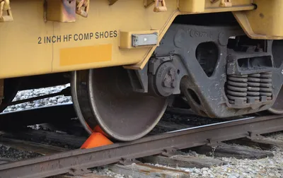 Vestil RC-WC wheel chock shown from an alternate angle