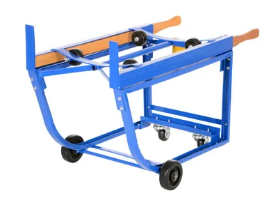 Vestil RDC-1000-5PO Steel Rotating Drum Cart with Polyolefin Wheels 1