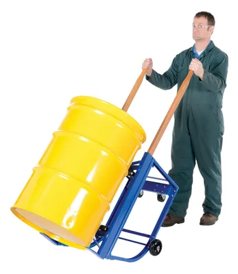 Vestil RDC-1000-5PU Steel Rotating Drum Cart with Polyurethane On Steel Wheels 6