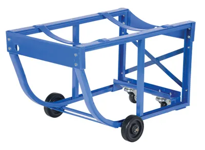 Vestil RDC-60-5-PO Steel Economy Rotating Drum Cart with Polyolefin Wheels 1