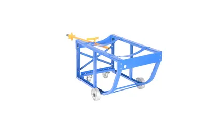 Vestil RDC-60-5-SS Steel Economy Rotating Drum Cart with Steel Wheels 9