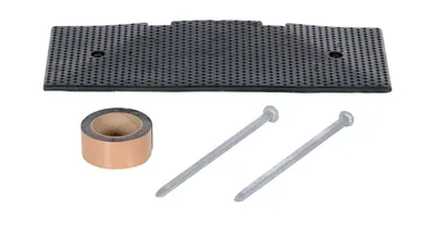 Vestil RSH-108-EF-A Rubber Female End Cap Asphalt Hardware 2