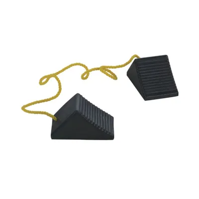 Vestil RWC-2-PR Molded Rubber Wheel Chock with Rope