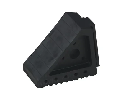 Vestil RWC-5 Molded Rubber Wheel Chock with Handle 1