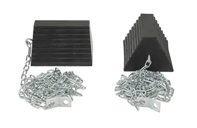 Vestil RWC-8-OH-15-HD Molded Rubber Wheel Chock Chain Hanger 1