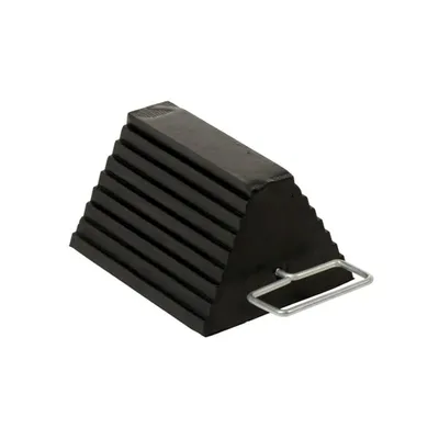 Vestil RWC-8-HDL Molded Rubber Wheel Chock Steel Handle