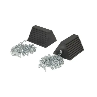 Vestil RWC-8/OH-15-HD Molded Rubber Wheel Chock Chain Hanger