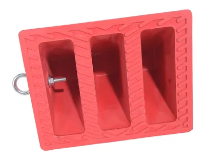 Vestil RWC-8-RD Rubber Wheel Chock with Eye Bolt 4