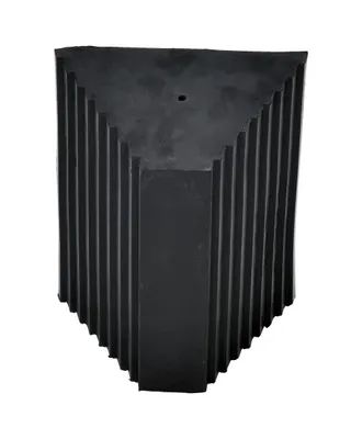 Vestil RWC-8-SBS Molded Rubber Serrated Bottom Wheel Chock 3