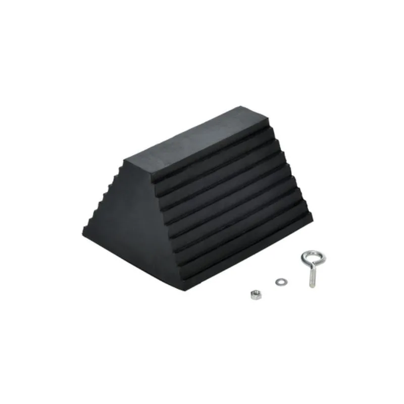 Vestil RWC-8-SBS Molded Rubber Serrated Bottom Wheel Chock