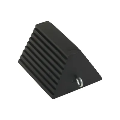 Vestil RWC-8 Molded Rubber Wheel Chock with Eye Bolt