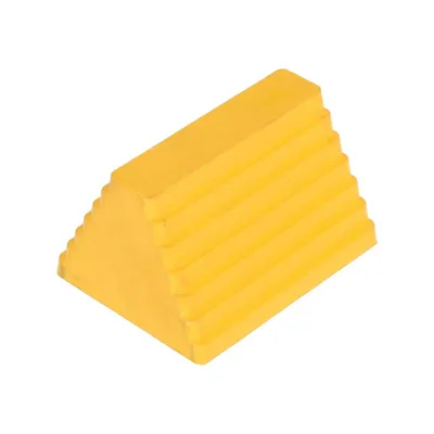 Vestil RWC-8-YL Rubber Wheel Chock with Eye Bolt