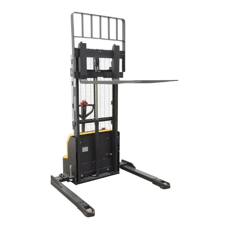 Vestil S-114-AA-LION Steel Adjustable Powered Lift Stacker Raised Height 2600 Lb. Capacity