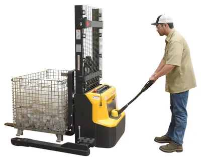 Vestil S-63-AA-LION pallet stacker shown from an alternate angle