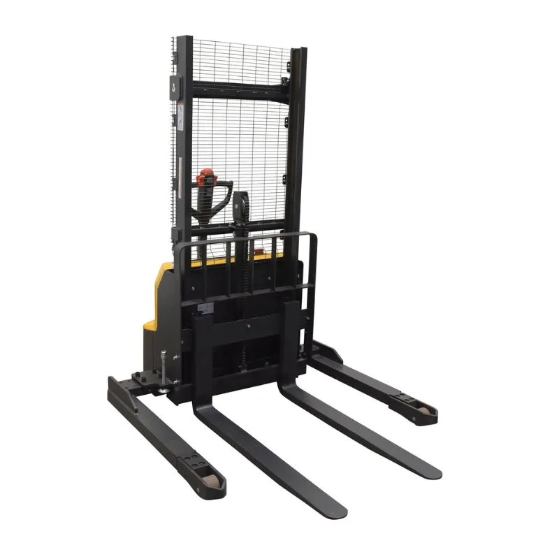 Vestil S-63-AA-LION Steel Adjustable Powered Lift Stacker Raised Height 2600 Lb. Capacity