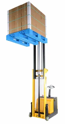Vestil S-CB-118 pallet stacker shown from an alternate angle