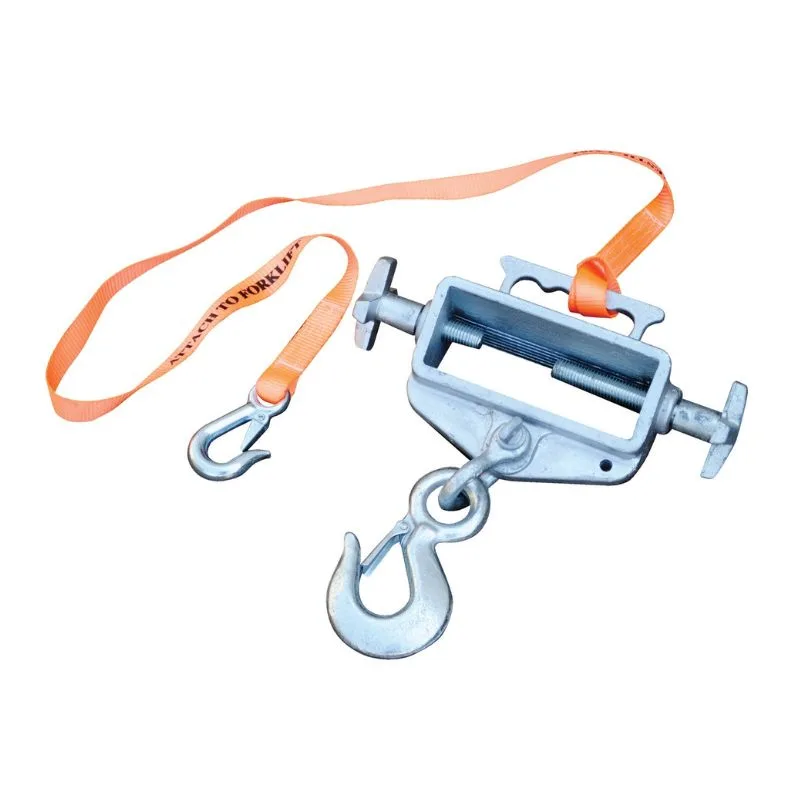 Vestil S-FORK-46-RL Steel Hoist Single Hook Rigid Latch