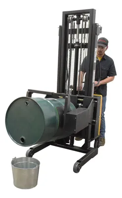 Vestil SL-118-PDGR drum handling equipment shown from an alternate angle
