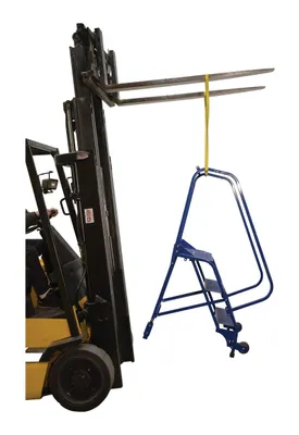 Vestil SLD-1-F-10-YL hoists and crane shown from an alternate angle