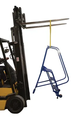 Vestil SLD-1-F-6-YL hoists and crane shown from an alternate angle