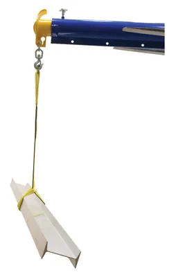 Vestil SLD-3-F-4-YL hoists and crane shown from an alternate angle