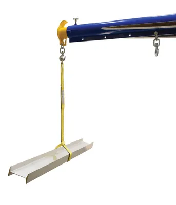 Vestil SLD-3-F-6-YL hoists and crane shown from an alternate angle
