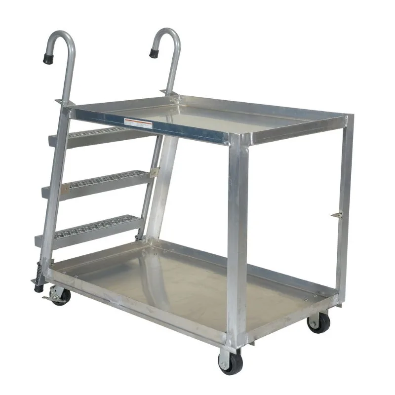 Vestil SPA2-2848 Aluminum Stock Picker with Steel Ladder