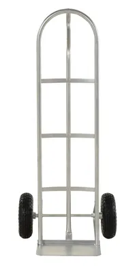 Vestil SPHT-500S Stainless Steel Heavy Duty P-Handle Truck with Hard Rubber Wheels 2