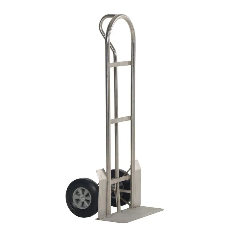 Vestil SPHT-500S Stainless Steel Heavy Duty P-Handle Truck with Hard Rubber Wheels