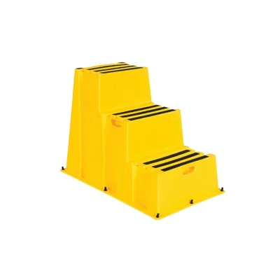 Vestil SPN-3-YL Polyethylene Nestable 3 Step 500 Lb. Capacity