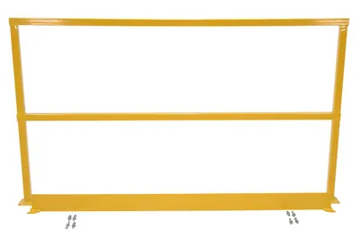 Vestil SQ-72-TB-HWR Steel Safety Handrail with Hardware and Toe Board