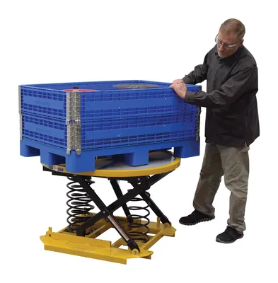 Vestil SST-45 pallet positioner shown from an alternate angle
