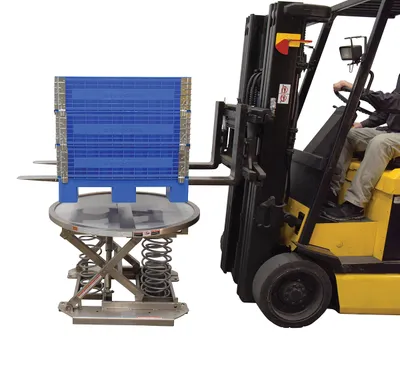 Vestil SST-45-PSS pallet positioner shown from an alternate angle