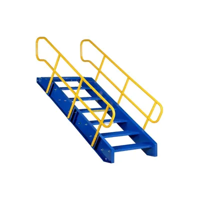 Vestil STAIR-96 Steel 13 Step Modular Style Stairway Top Step