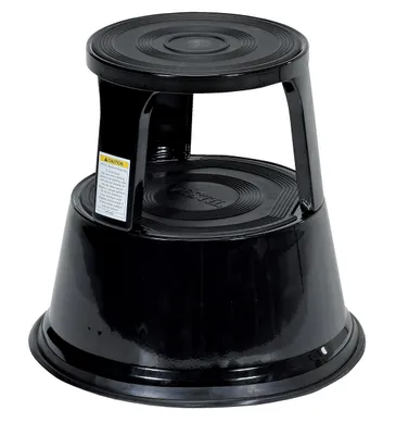 Vestil STEP-17-BK Steel Rolling Step Stool 1