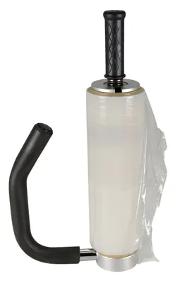 Vestil SW-HAND-BG stretch wrapping shown from an alternate angle